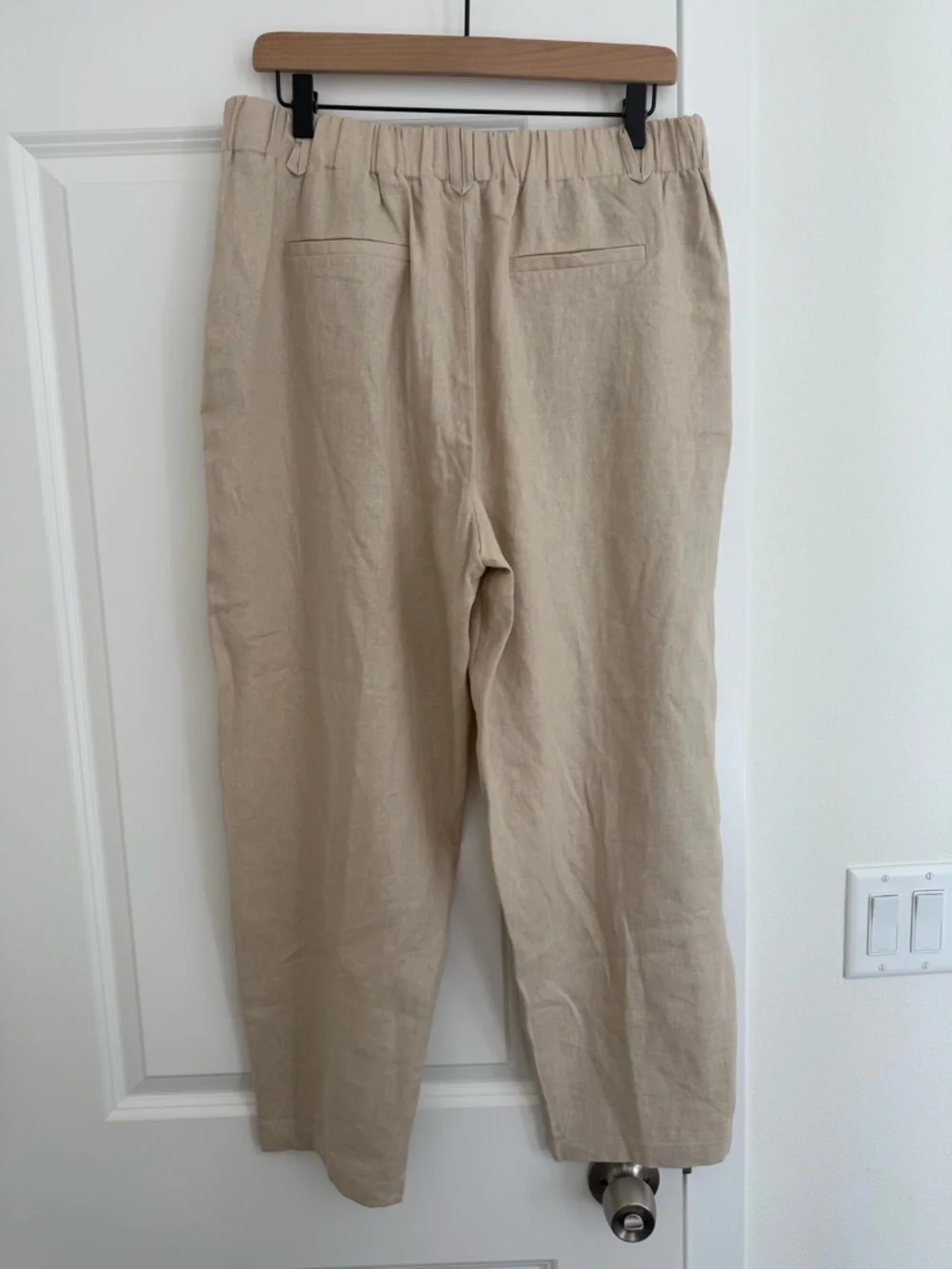 Zara Women's Linen Straight-Leg Chinos